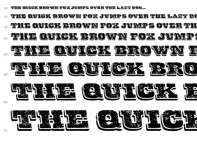 Final Gambit font waterfall